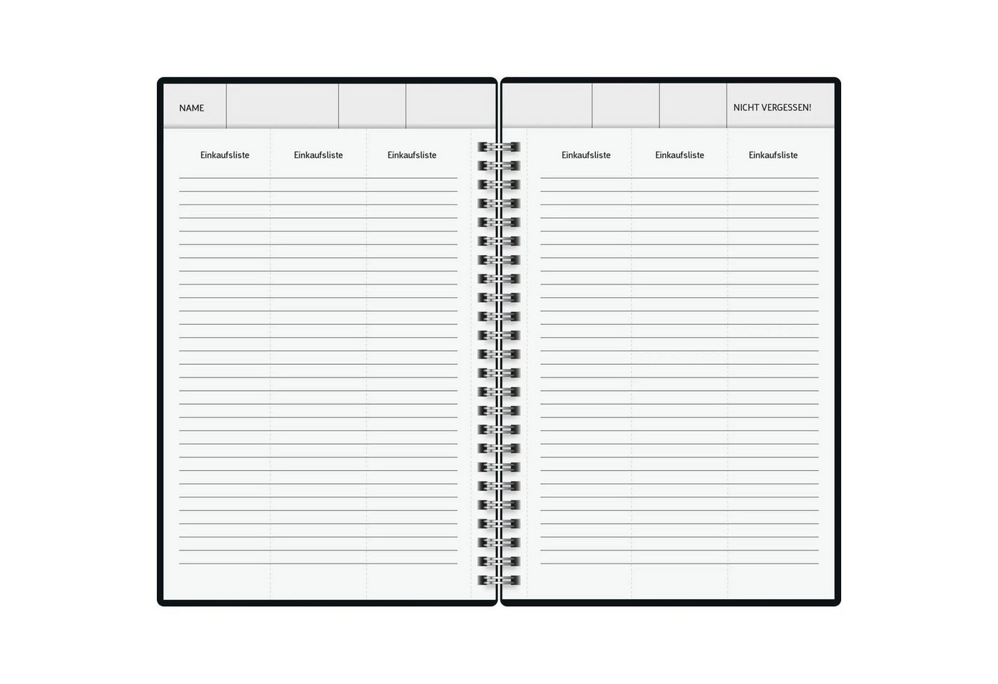 Baier & Schneider Familienkalender BRUNNEN 1070291017 Buchkalender Familienplaner 2027 "Gold-Punkte"... Bild 5