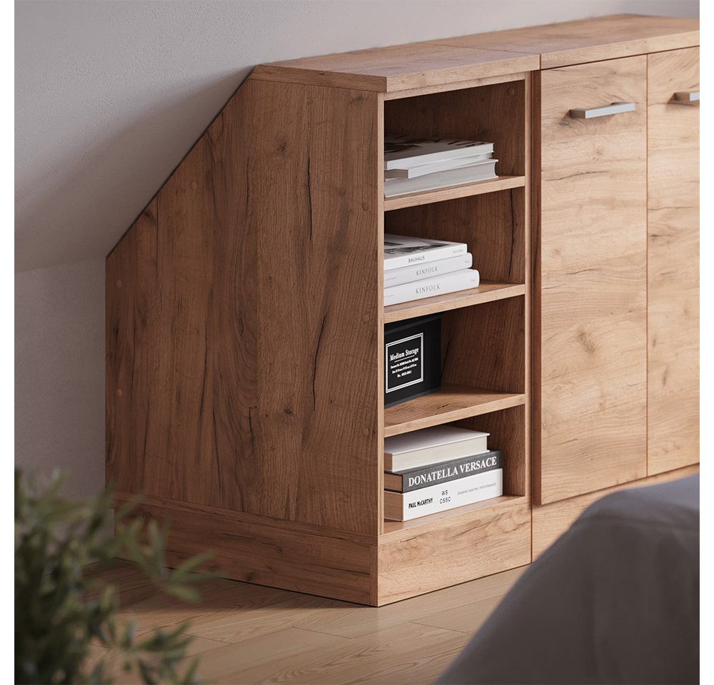 Vicco Kommode Rion, Goldkraft Eiche, 40 x 81.8 cm mit 4 Fächern, Schrankkorpus 6... (1 St) Bild 2