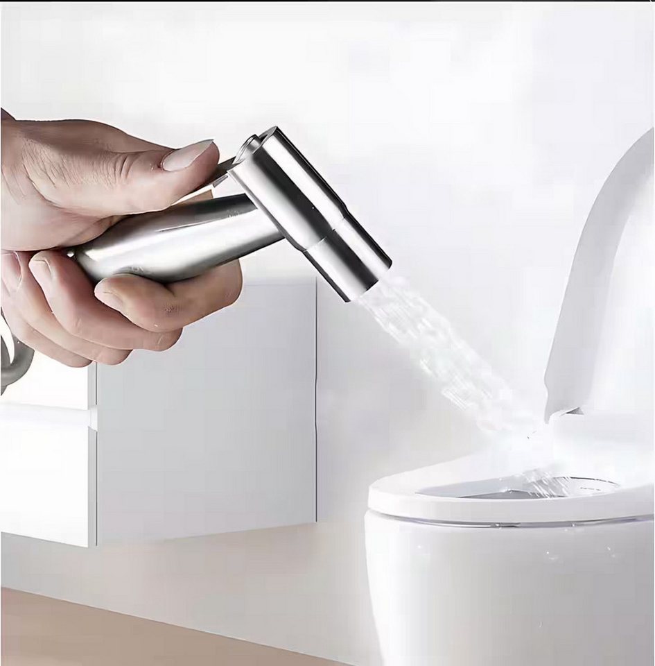 HoyoLee Handels GmbH Handbrause Bidet-Set aus Edelstahl, WC-Handbrause mit 1,5-m-Schlauch, 5-tlg.