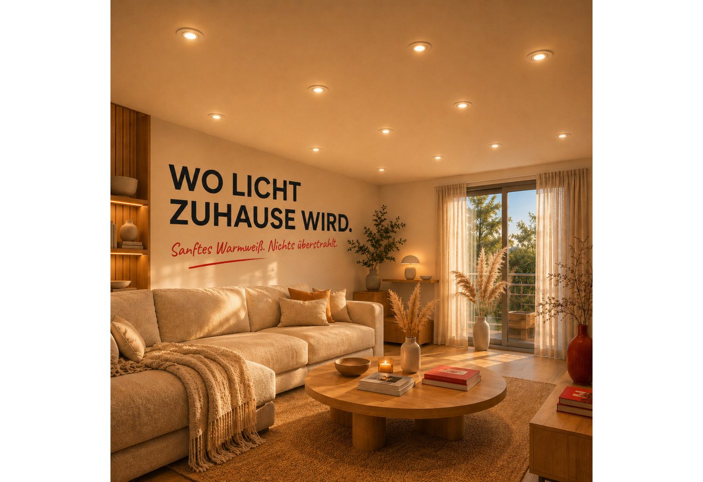 Maxkomfort LED Einbaustrahler 6/12er-Set Ultraflach & Schwenkbar, 3 Lichtfarben umschaltbar, LED fest integriert, (3000K/4000K/6500K), IP20 Deckenspots für Wohnzimmer, Küche & Flur - Ø82x25mm Bild 4
