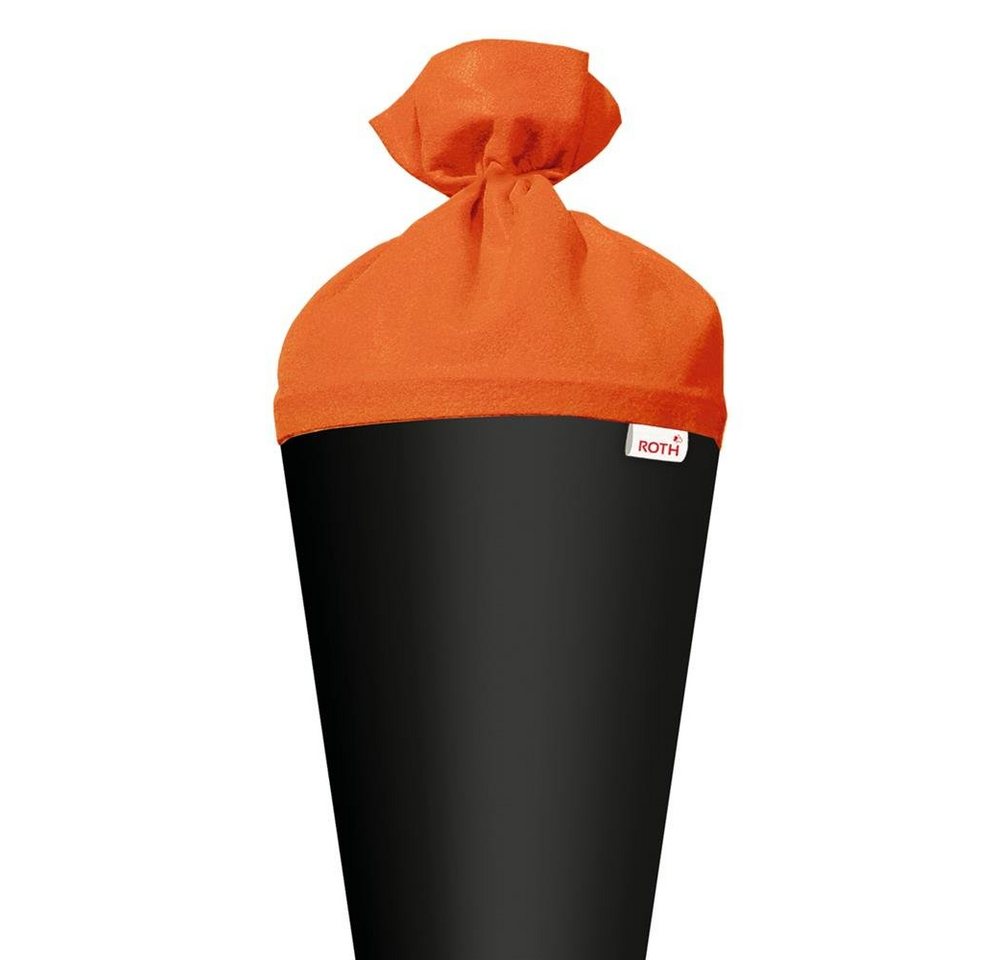 Roth Schultüte Basteltüte 70 cm, rund schwarz Einschulung Zuckertüte Rot(h)-Spitze Filz-Verschluss Bild 4
