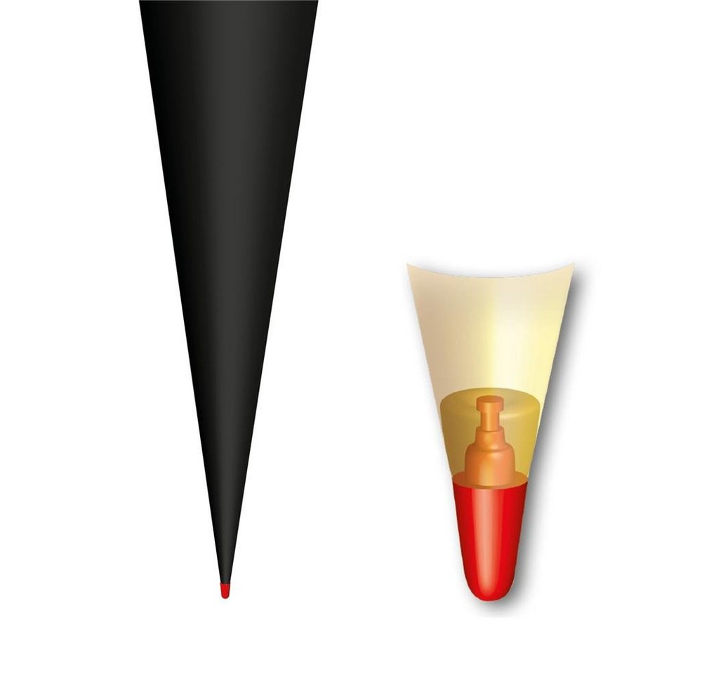 Roth Schultüte Basteltüte 70 cm, rund schwarz Einschulung Zuckertüte Rot(h)-Spitze Filz-Verschluss Bild 5