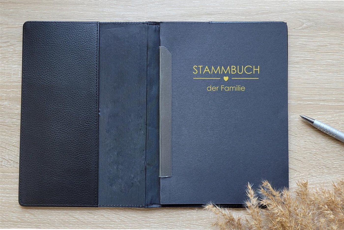 CreaDesign Notizbuch Stammbuch A5 Brautpaar Blau Weiß Kreis Bild 5