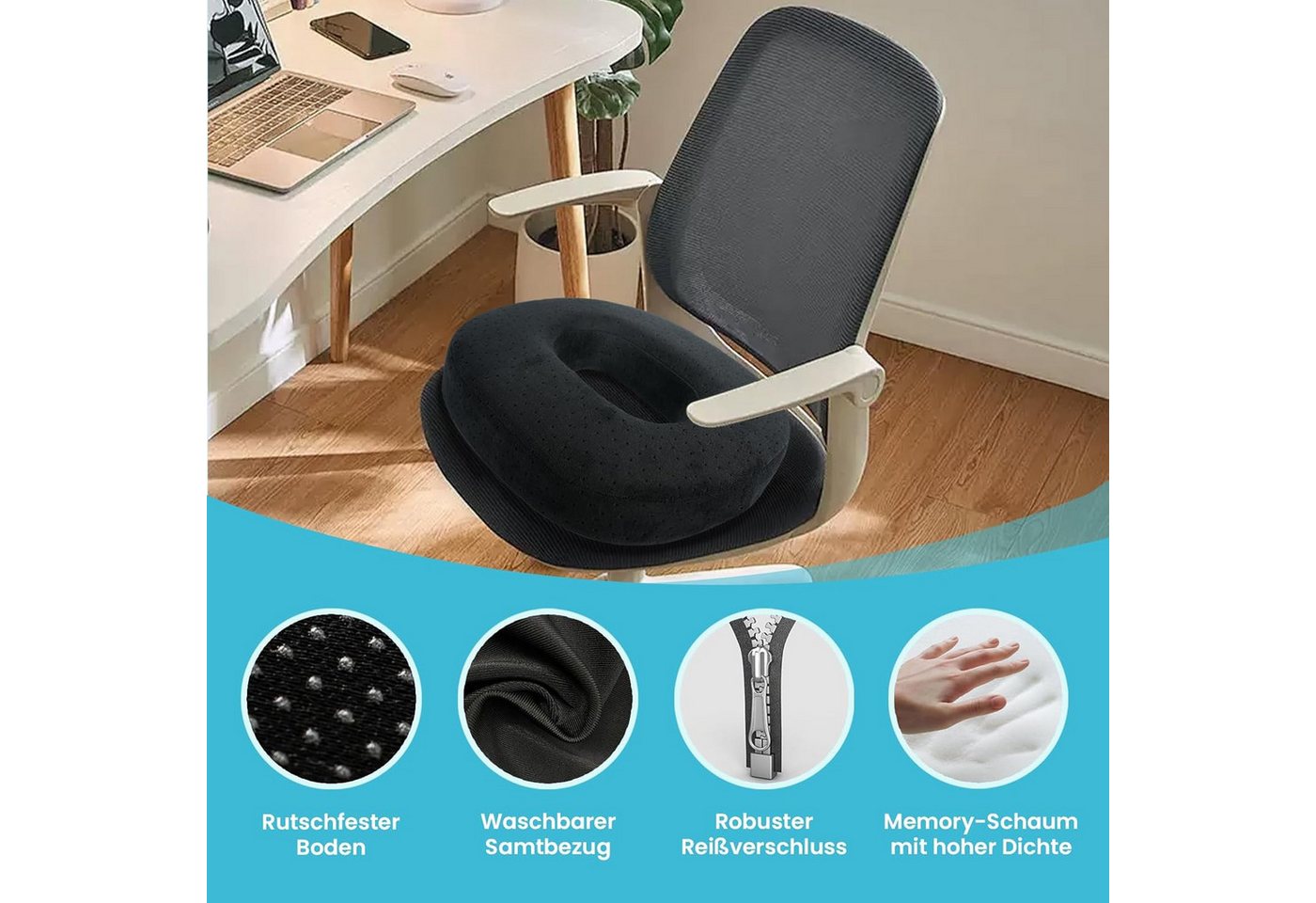 Youyijia Sitzkissen Youyijia Sitzring Steißbein Entlastung Orthopädisches Sitzkissen Bild 2
