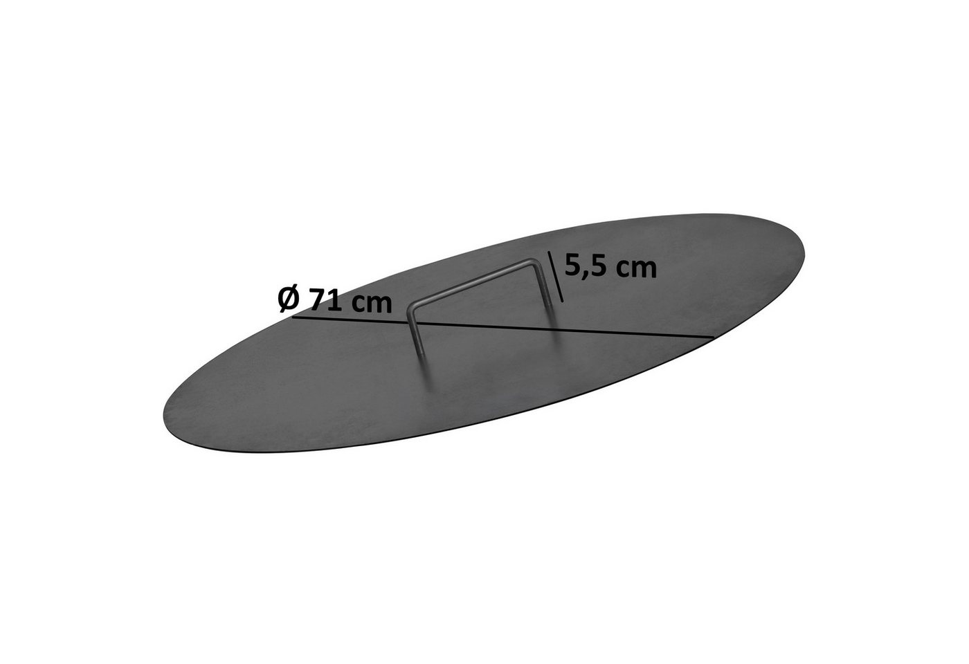BBQ-Toro Feuerschale Feuerschalen Deckel für Ø 70 cm Feuerschalen, Schwarz, Abdeckung, (1-St) Bild 2
