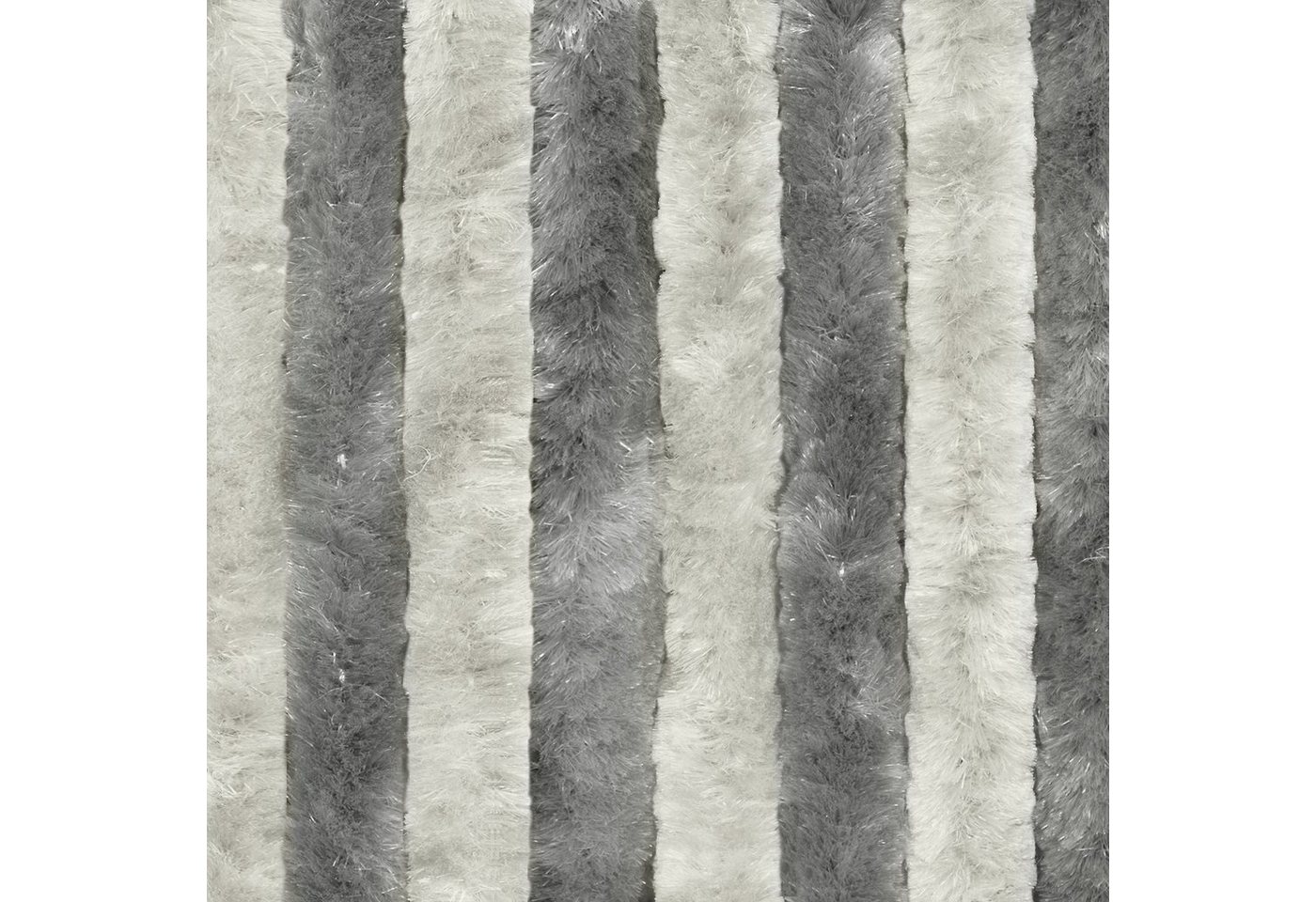 Moritz Türvorhang Flauschvorhang 118 x 230 cm grau silber (1 St), Hakenaufhängung, Chenille Vorhänge Camping Türvorhang Wohnwagen Wohnmobil Zubehör Bild 4