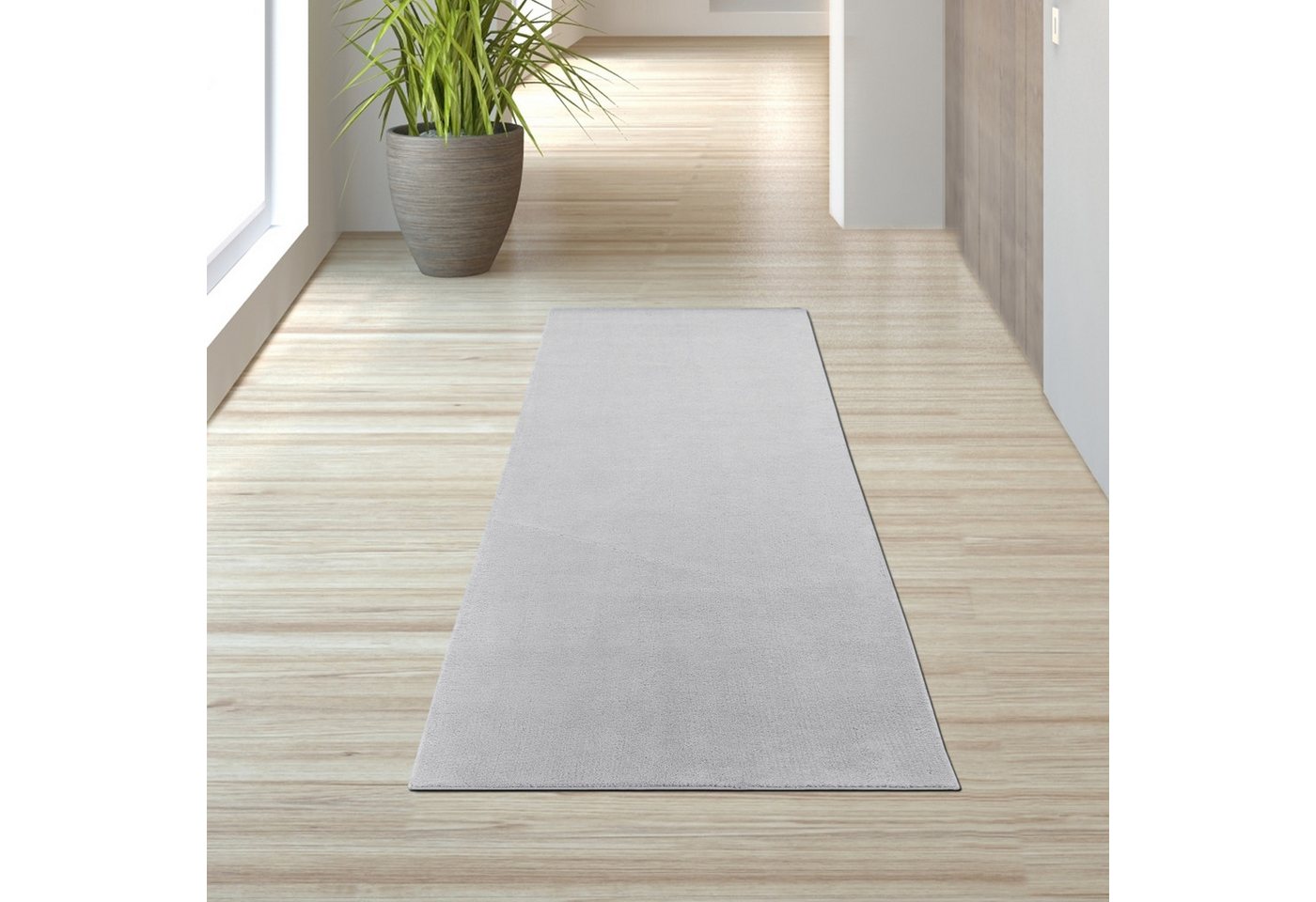 TeppichHome24 Teppich Teppich silber weich dekorativ pflegeleicht, rechteckig Bild 4