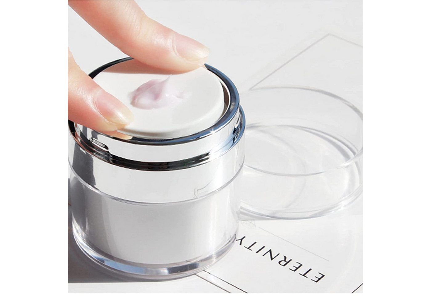 TUWENA Seifenspender 3 Stück Airless Pumpspender: Tragbarer, nachfüllbarer Creme-Spender Bild 2