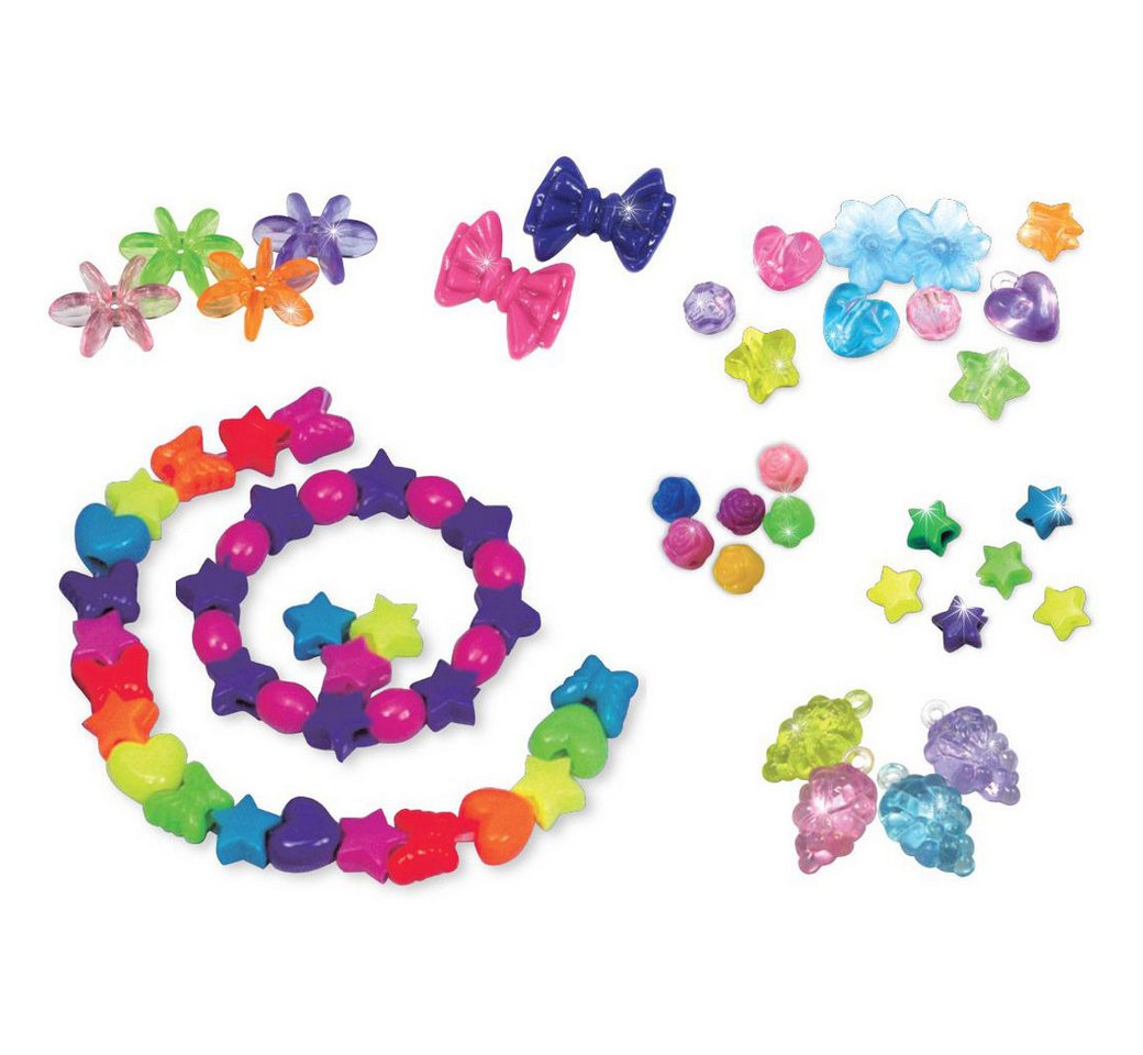 XTREM toys & sports Bastelperlen Bastelperlen Perlenzauber XXL Perlen Set 15.000 Teile Kinder DIY Set, (15000-tlg), Riesenauswahl Perlen, viele Farben und Formen