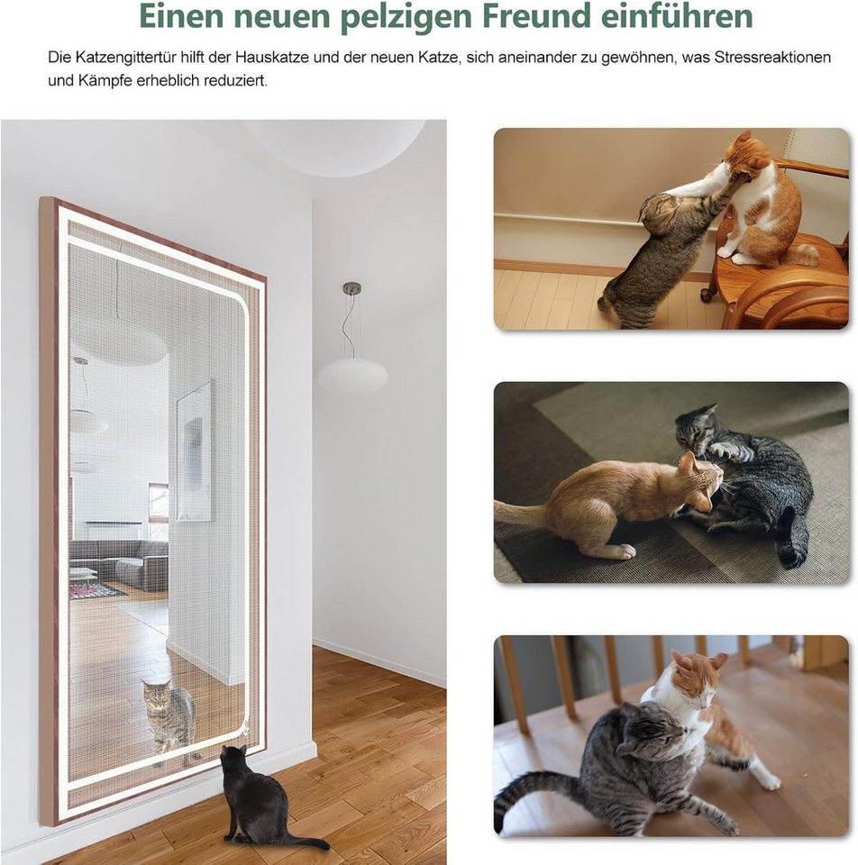 Agger Insektenschutz-Tür Verdickter Katzenschutzvorhang aus atmungsaktivem, robustem Mesh Bild 4