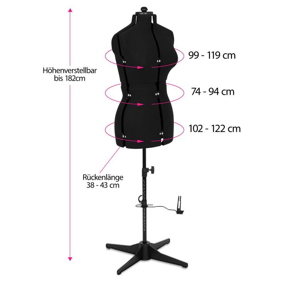 adjustoform Schneiderpuppe - Schneiderbüste Supa Fit verstellbar mit Standfuß Bild 4