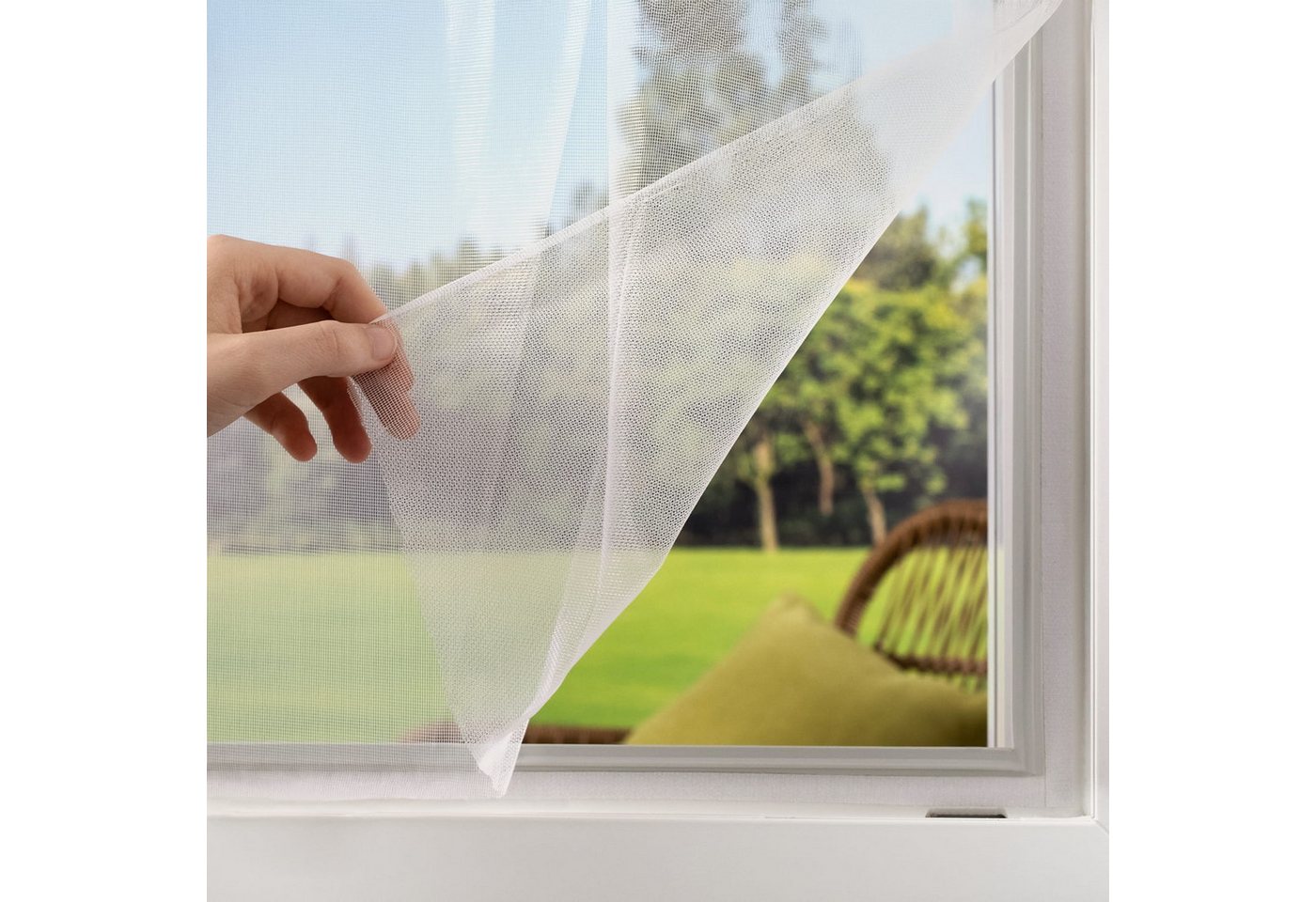 empasa Insektenschutz-Fensterrahmen mit Klettband, (2-St), Polyester Fliegengitter Fenster mit Klettband Bild 4