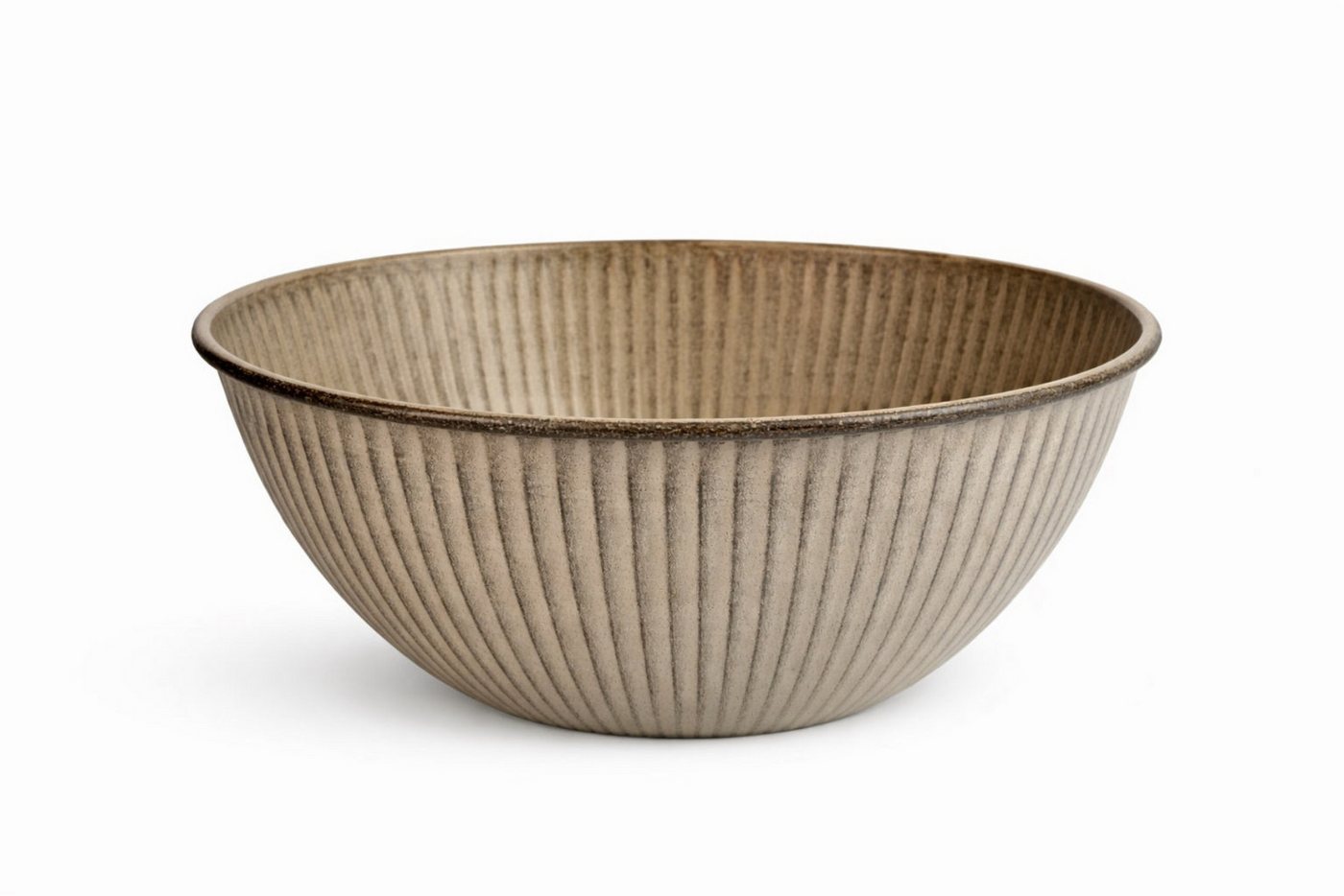 finehomegarden Pflanzschale Schale Metall lackiert Sand Ø44,5cm H21cm Wasserwanne Miniteich (1 St), Teichwanne Pflanzschale Garten Bild 2