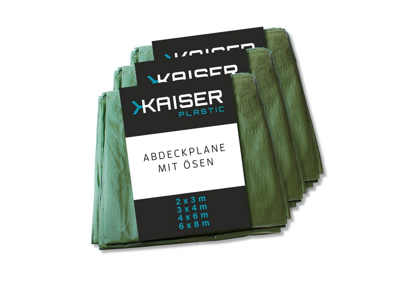 Kaiser plastic Schutzplane Abdeckplane mit Ösen, Extra Robust, 120g/m2 Gewebeplane, wasserdicht - UV-beständig Bild 5