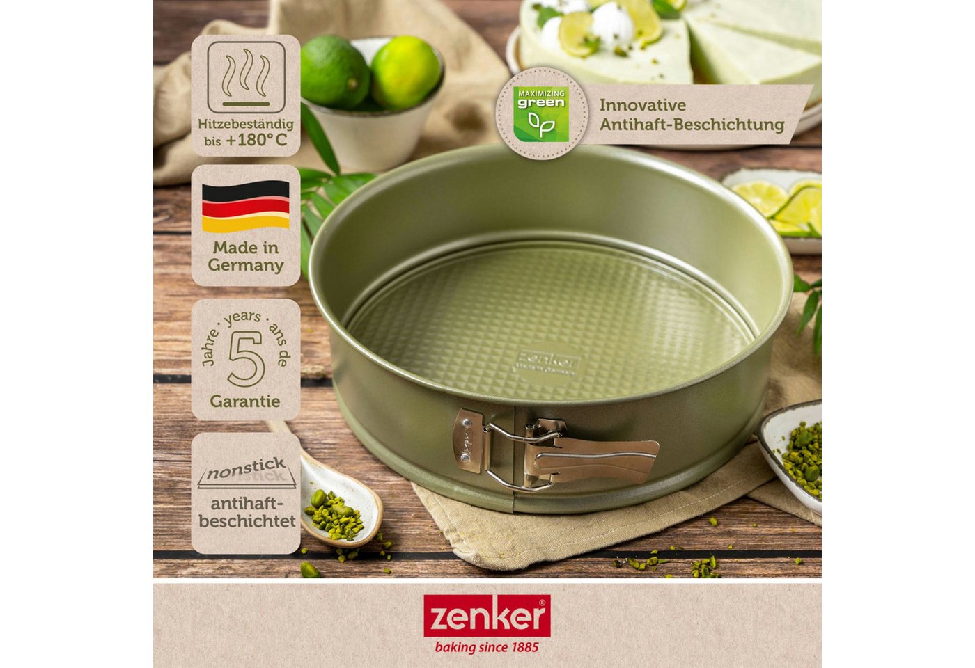 Zenker Springform Ø 20 cm mit hohem Rand – 20er Kuchenbackform mit Antihaftbeschichtung Bild 2