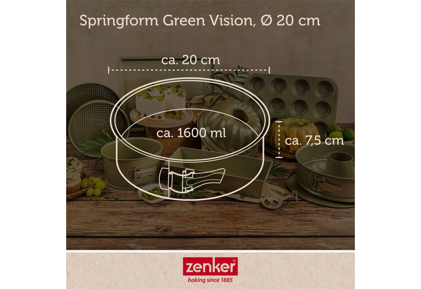 Zenker Springform Ø 20 cm mit hohem Rand – 20er Kuchenbackform mit Antihaftbeschichtung Bild 3