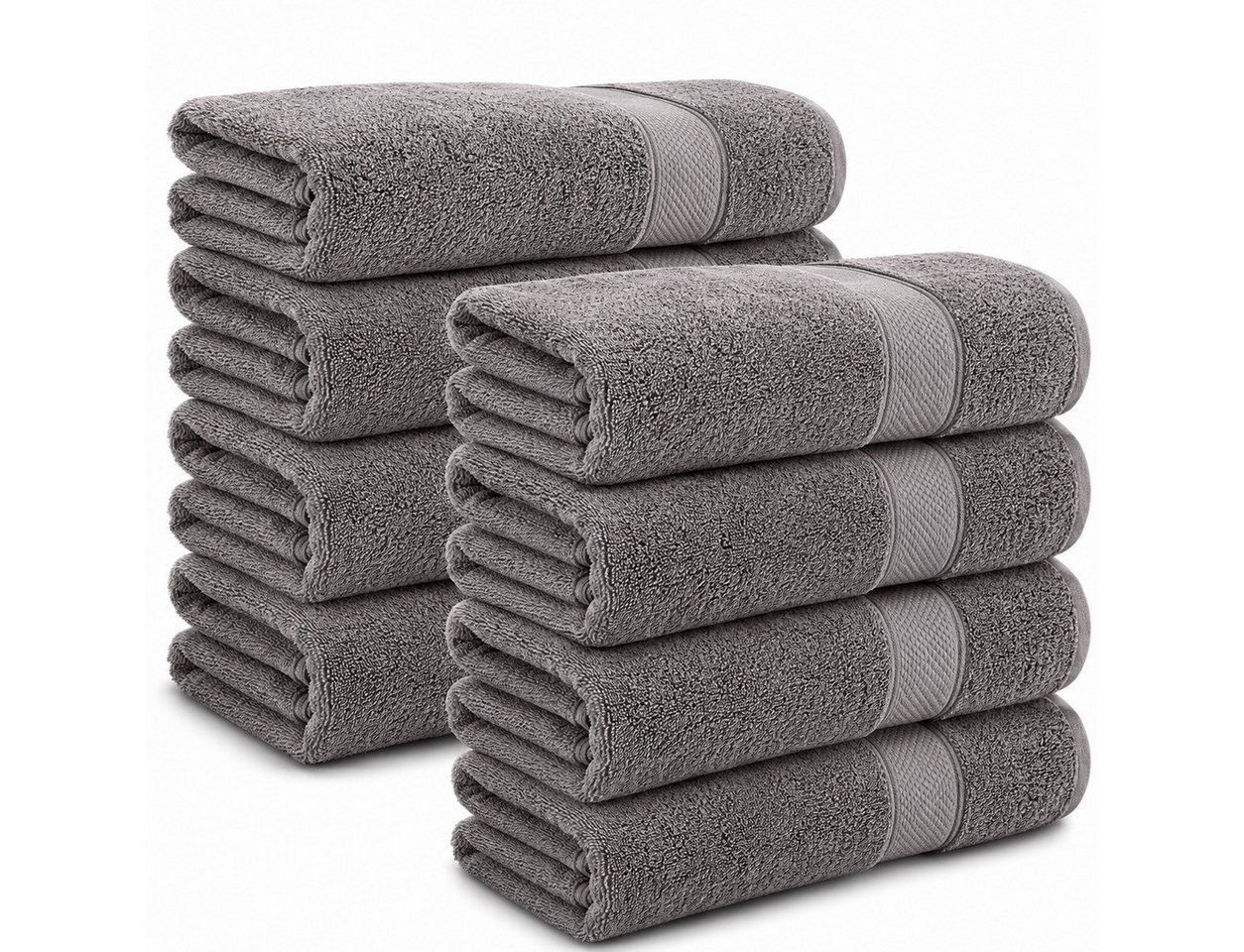 Komfortec Badetücher 100% Baumwolle, 470 g/m², Frottee (8-St), Handtücher 70x140 cm Set, Weich Bild 3
