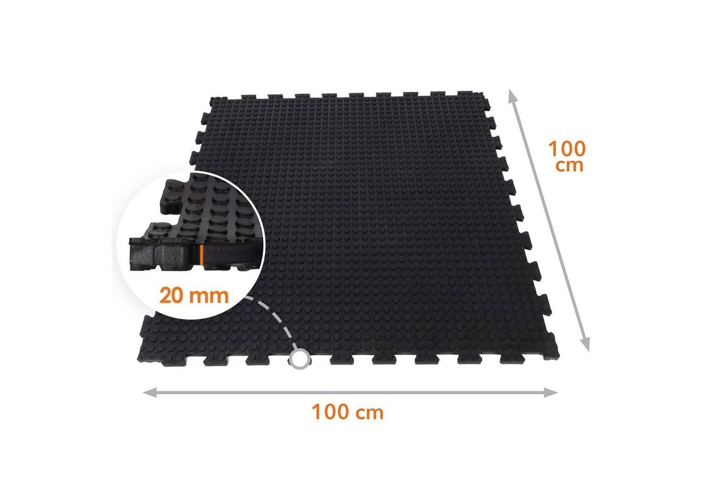 Kubus Gummimatte Puzzle-Stallmatte Maike, Noppen auf Ober- und Unterseite Bild 2