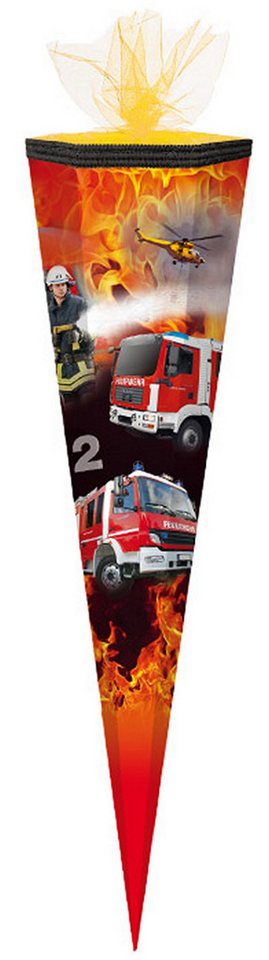 Verpackungsmittel GmbH Markneukirchen Schultüte Schultüte / Zuckertüte / 85cm / eckig / "Feuerwehr