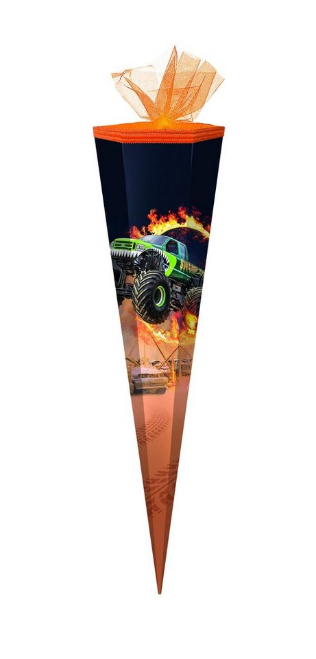 Verpackungsmittel GmbH Markneukirchen Schultüte Schultüte / Zuckertüte / 85cm / eckig / "Monster Truck