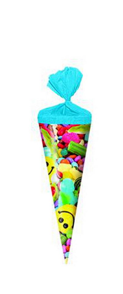 Verpackungsmittel GmbH Markneukirchen Schultüte Ganzjahres Schultüte / Geschenktüte / Länge: 22cm / rund / "Süssigkeit