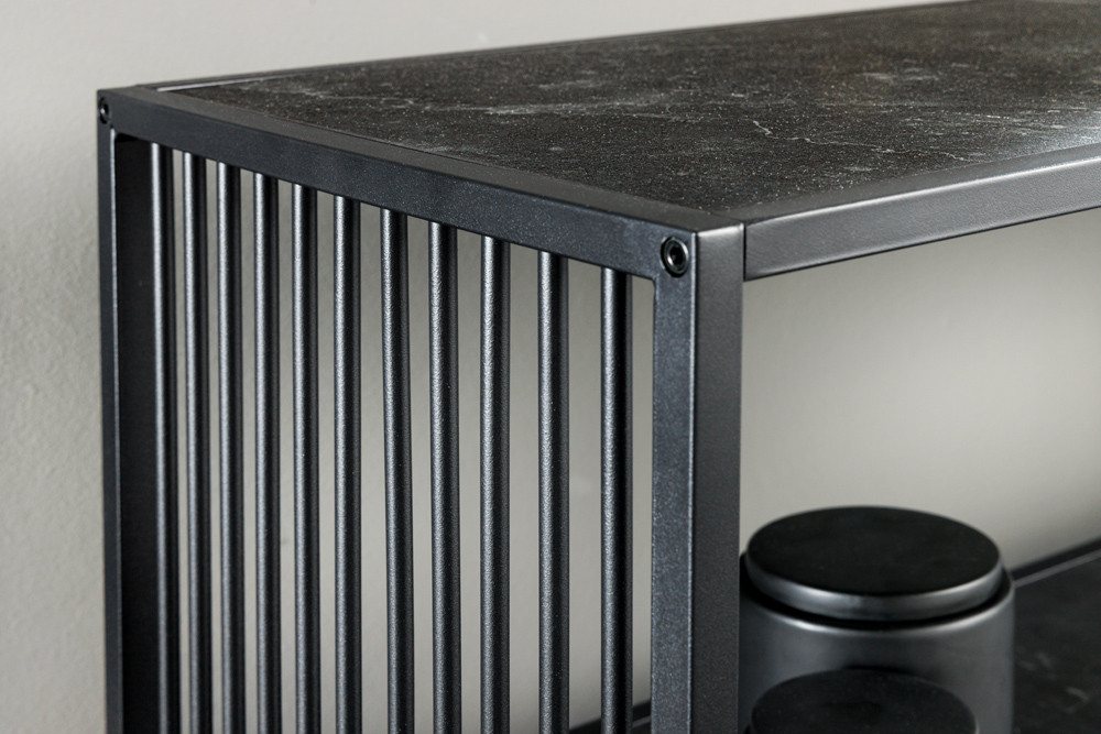 riess-ambiente Bücherregal ARCHITECTURE 120cm graphit · Standregal aus Metall mit 3 Regalböden, Einzelartikel 1-tlg., Wohnzimmer · Marmor-Design · Aufbewahrung · Raumteiler · 6 Ablageböden Bild 5