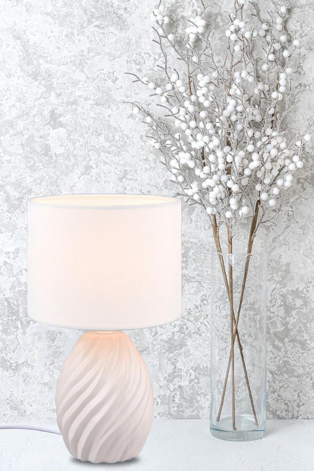 lightling Tischleuchte Melina, ohne Leuchtmittel, Schnurschalter, IP20 Indoor, weiß matt Bild 4
