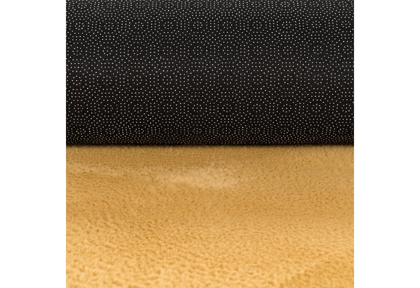 TeppichHome24 Teppich Teppich gold weich pflegeleicht saugrobotergeeignet für Wohnbereiche, rechteckig Bild 3