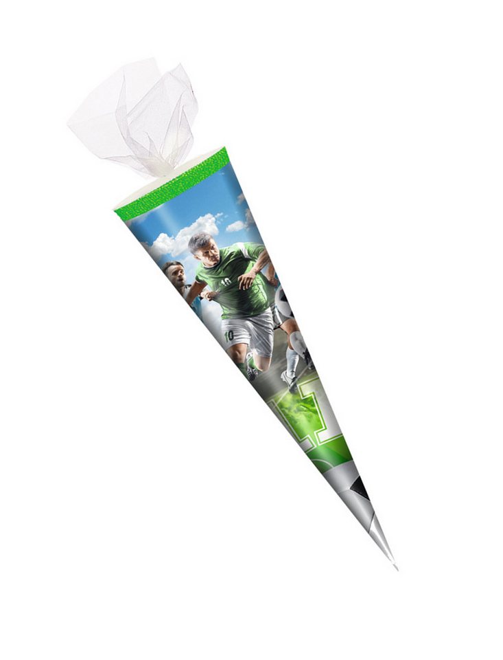Livepac Office Schultüte Schultüte / Zuckertüte / 35cm / rund / Tüllverschluss / "Fußball