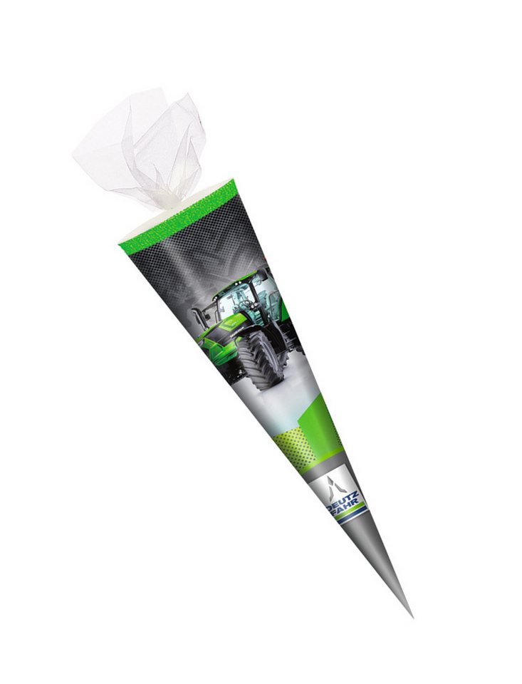 Livepac Office Schultüte Schultüte / Zuckertüte / 35cm / rund / Tüllverschluss / "Deutz Traktor
