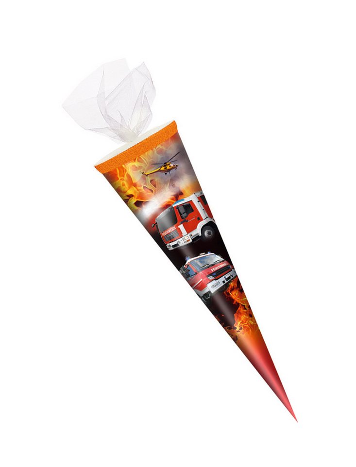 Livepac Office Schultüte Schultüte / Zuckertüte / 35cm / rund / Tüllverschluss / "Feuerwehr