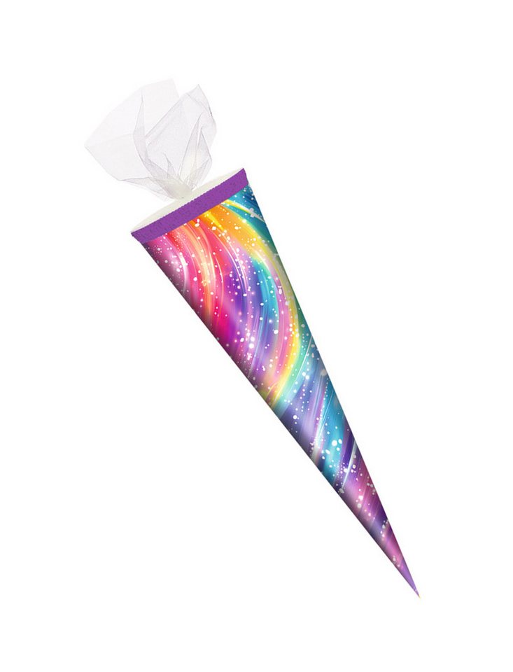 Livepac Office Schultüte Schultüte / Zuckertüte / 35cm / rund / Tüllverschluss / "Rainbow