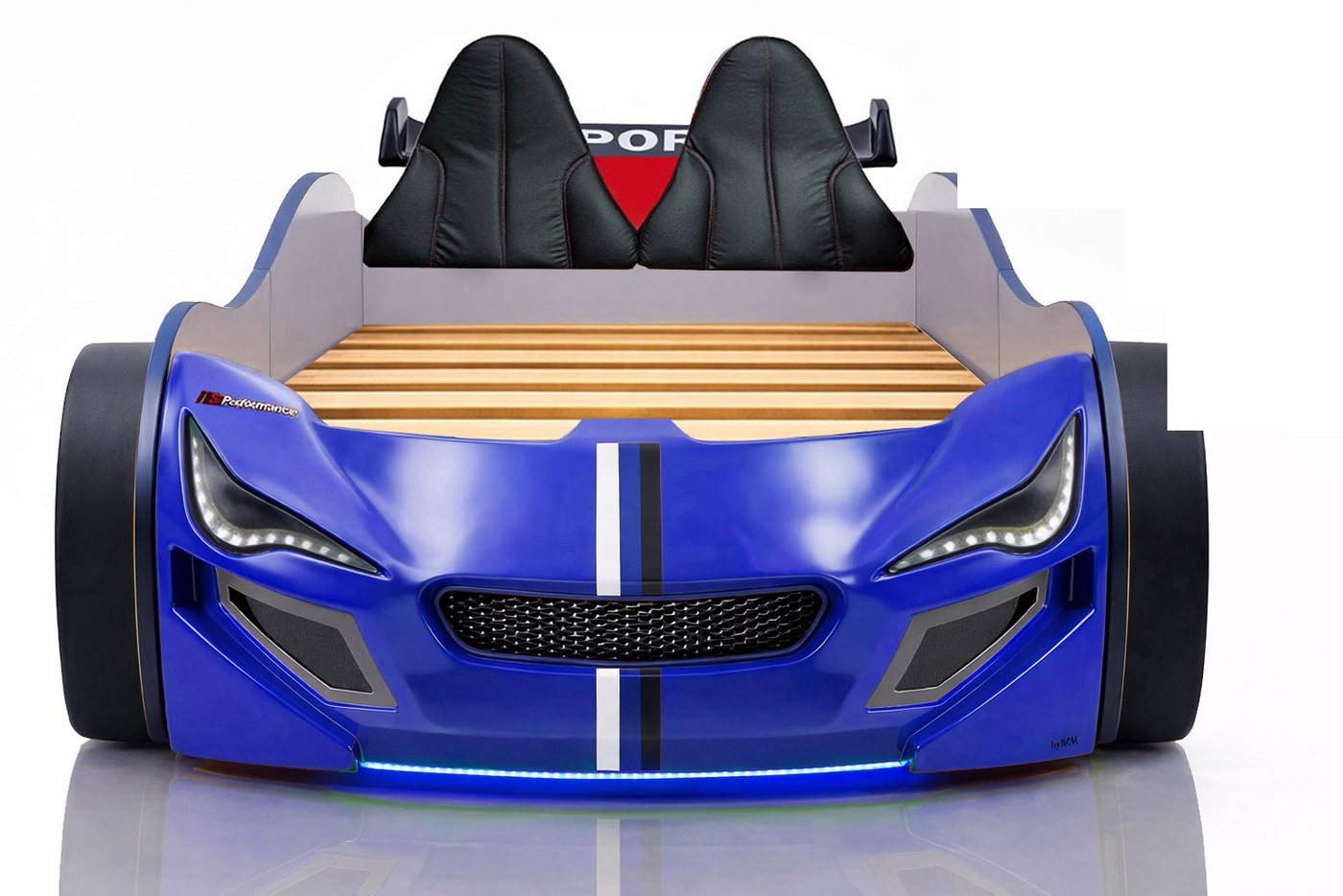 Aileenstore Autobett TURBO GTE (ohne Zubehör), Kinderbett 90x200, Lattenrost,LED,Unterbodenlicht,Sound,Fernbedienung Bild 3