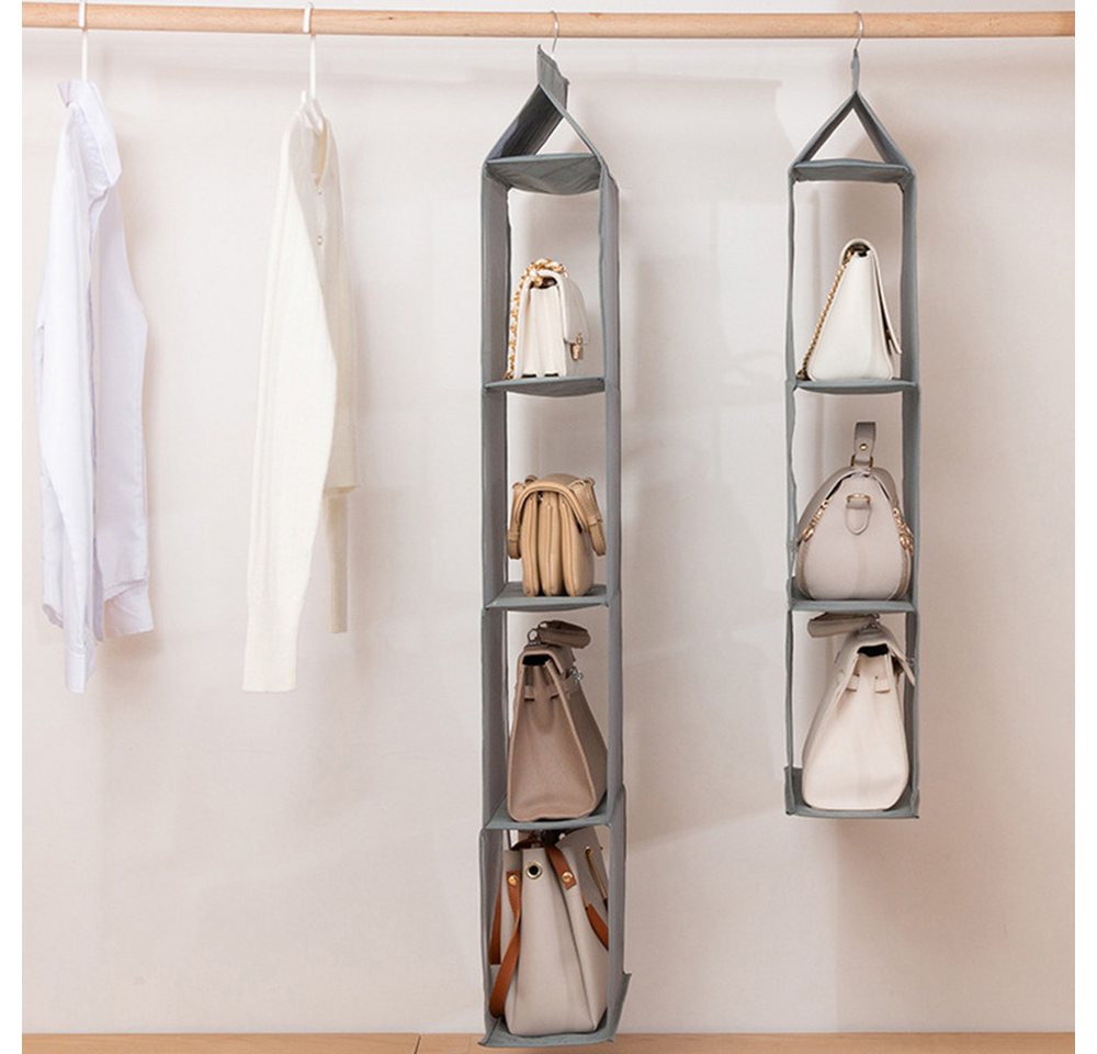 JASLIFE Hängeregal Taschen Organizer für Kleiderschrank, Handtaschen Organizer mit Mesh, Taschen Organizer mit Mesh, beidseitig offen, platzsparend und stabil Bild 5