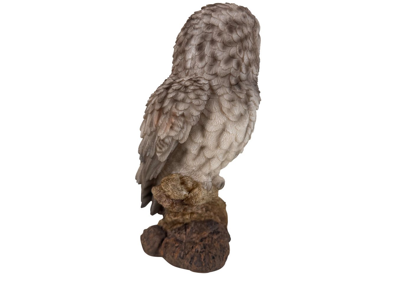 Online-Fuchs Gartenfigur Eule, Kauz, Uhu für außen - Deko Figuren Garten - 26 cm groß, (für den Innen- und Außenbereich, detailreiches Federkleid), aus langlebigem Kunstharz gefertigt, wetterfest
