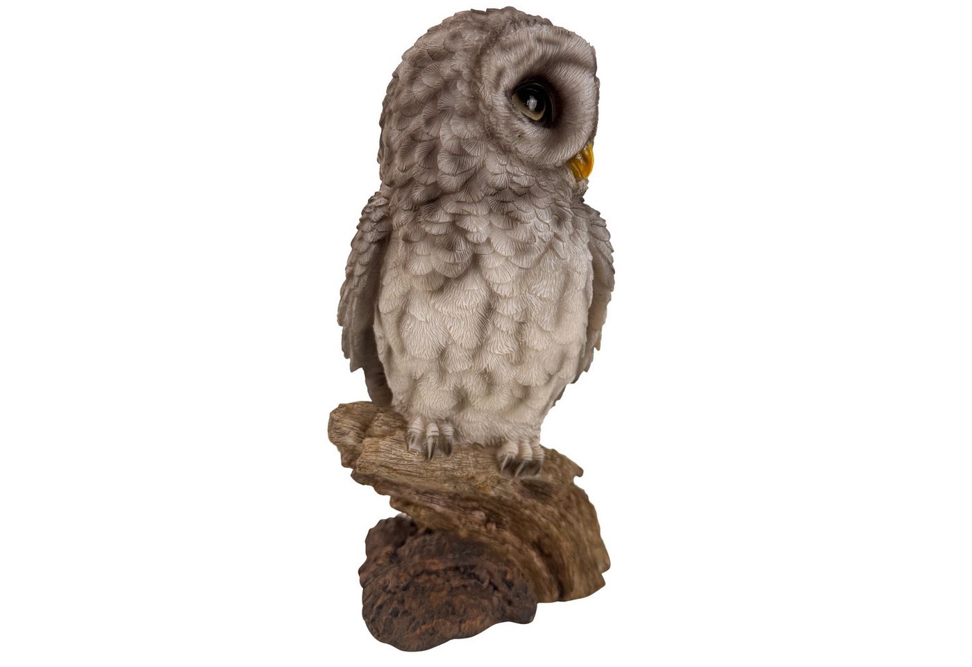 Online-Fuchs Gartenfigur Eule, Kauz, Uhu für außen - Deko Figuren Garten - 26 cm groß, (für den Innen- und Außenbereich, detailreiches Federkleid), aus langlebigem Kunstharz gefertigt, wetterfest Bild 3