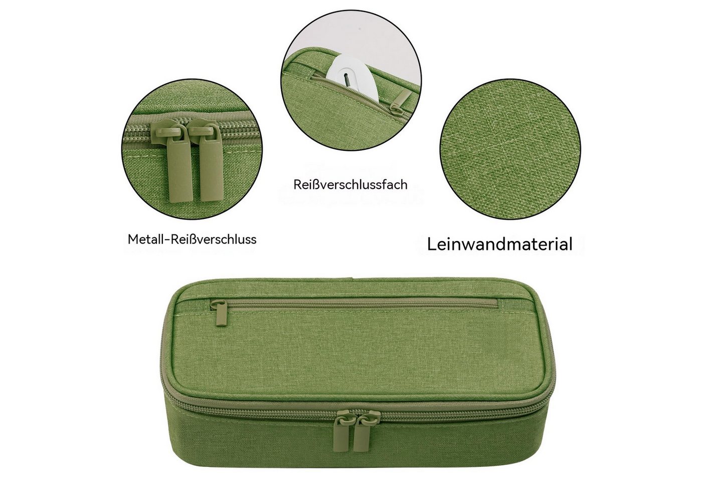 Diwzbyn Schreibgeräteetui Schlamperbox,Federmäppchen Federtaschen Mäppchen Etui Stifte 5 Fach, Große Kapazität Pencil Case Großes Federmäppchen Bild 3
