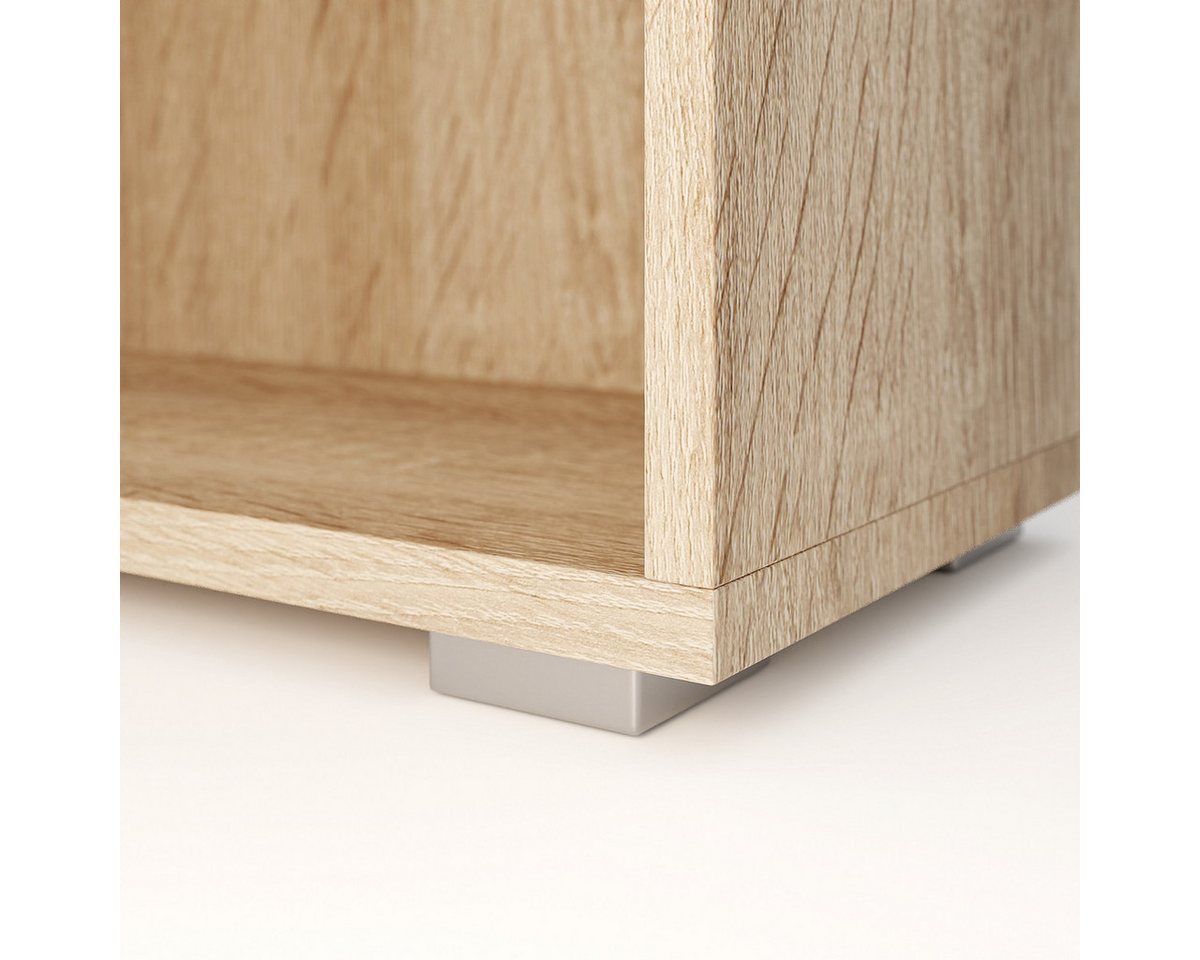 Casaria Bücherregal Vela, Eiche Holz 5 Fächer 190x60x28cm Wand Standregal Büroregal für Ordner Bild 3
