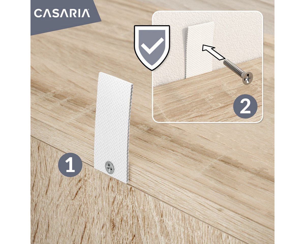 Casaria Bücherregal Vela, Eiche Holz 5 Fächer 190x60x28cm Wand Standregal Büroregal für Ordner Bild 5