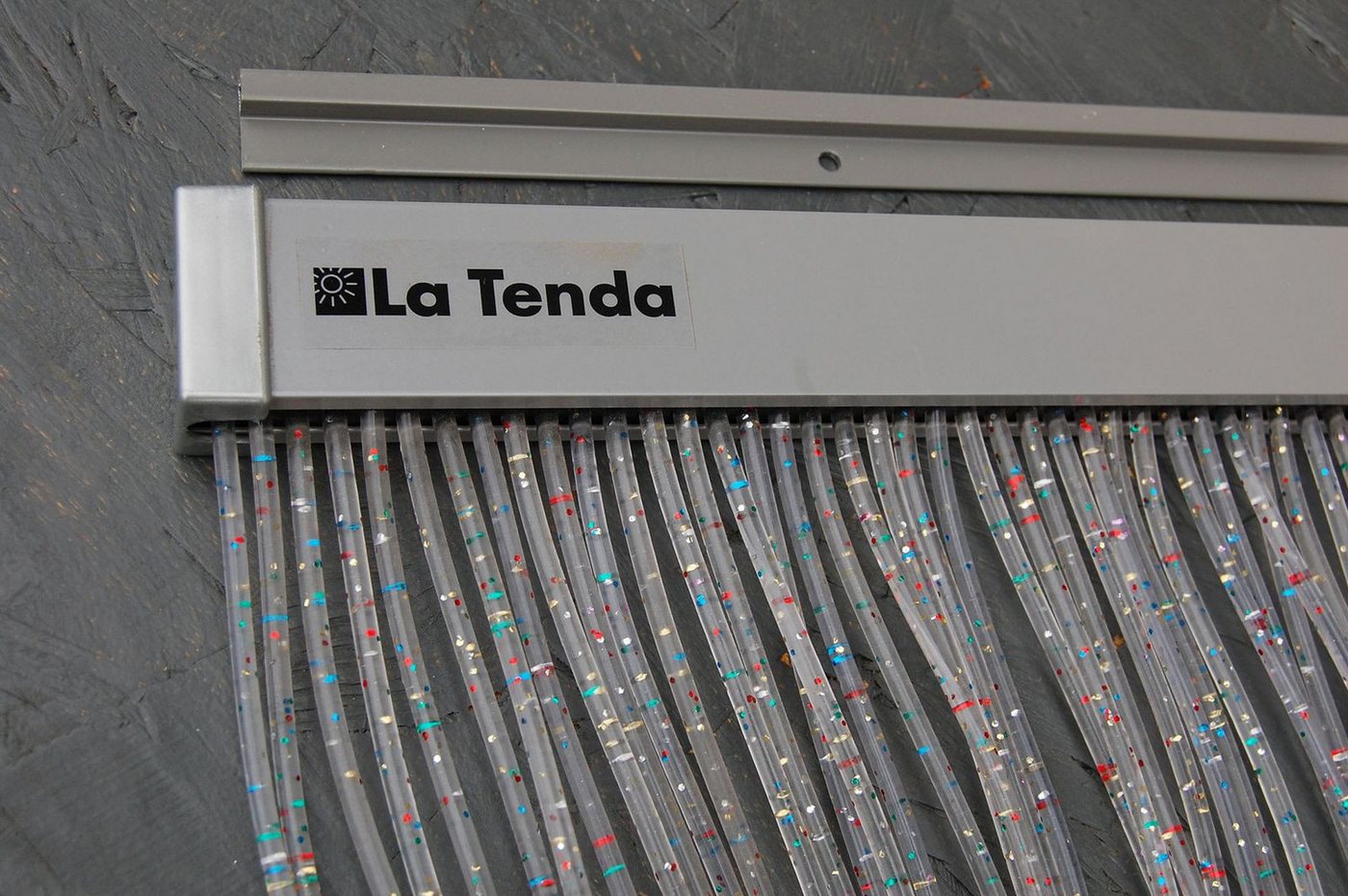 La Tenda Insektenschutz-Vorhang Türvorhang VINCI 1 Streifenvorhang transparent, 90 x 210 cm, PVC - Länge und Breite individuell kürzbar Bild 5