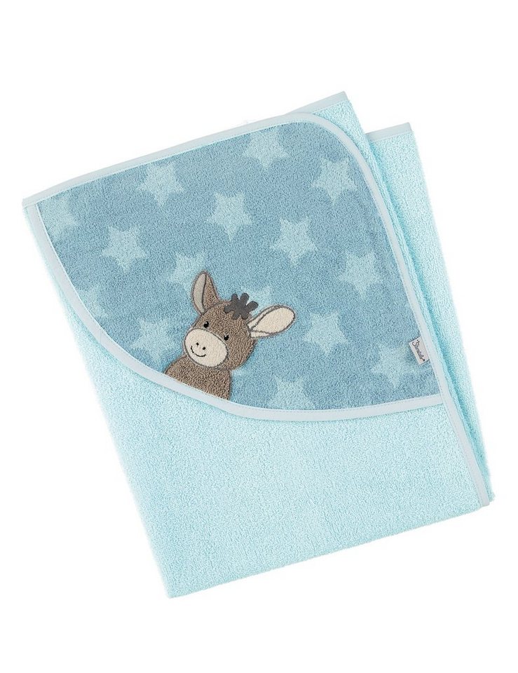 Sterntaler® Badetücher Kapuzenbadetuch 80x80 cm ESEL Emmi, Frottee (1-St), Kapuzen-Badetuch aus Frottee mit Esel Emmi Stickmotiv, 80 x 80 cm Bild 2