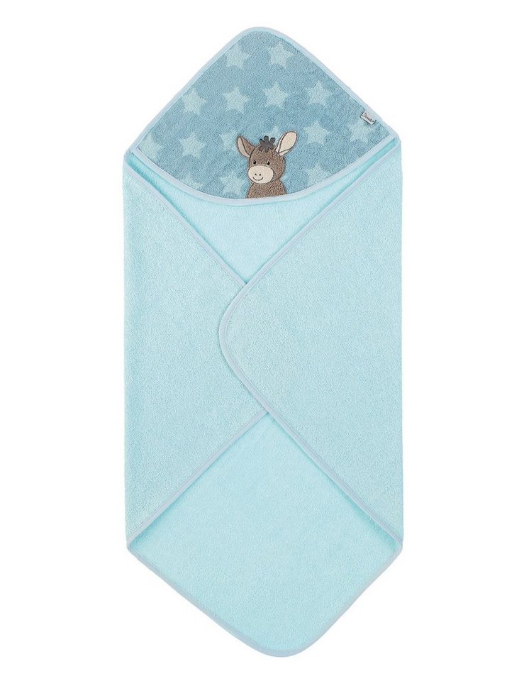 Sterntaler® Badetücher Kapuzenbadetuch 80x80 cm ESEL Emmi, Frottee (1-St), Kapuzen-Badetuch aus Frottee mit Esel Emmi Stickmotiv, 80 x 80 cm Bild 4