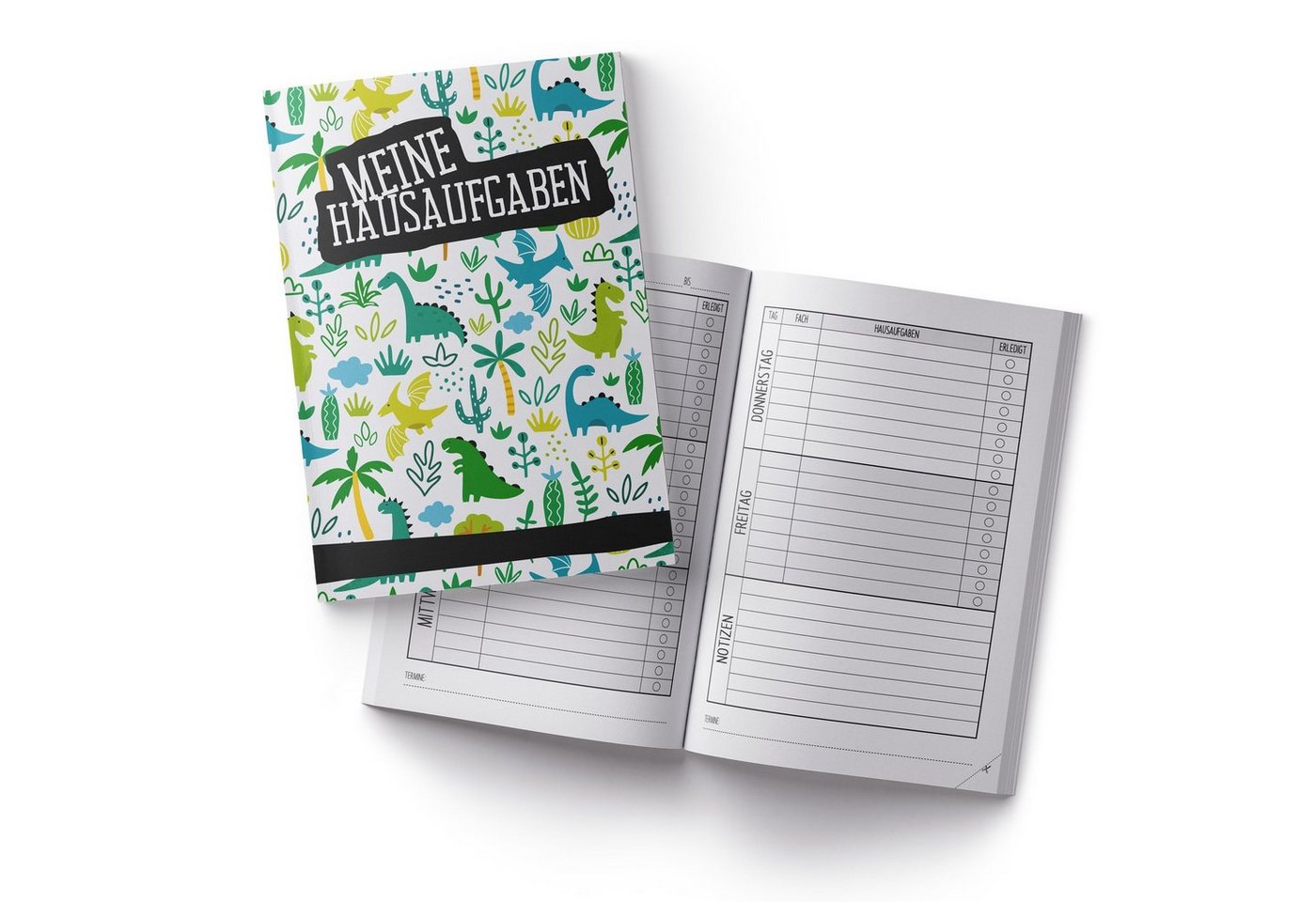 itenga Notizheft itenga Hausaufgabenheft Dinos (Motiv 1) DIN A5, 96 Seiten Bild 3