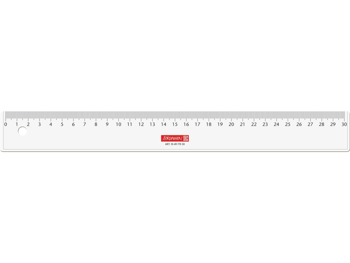 Baier Kindersitz Lineal Lineal 30 cm aus Kunststoff glasklar