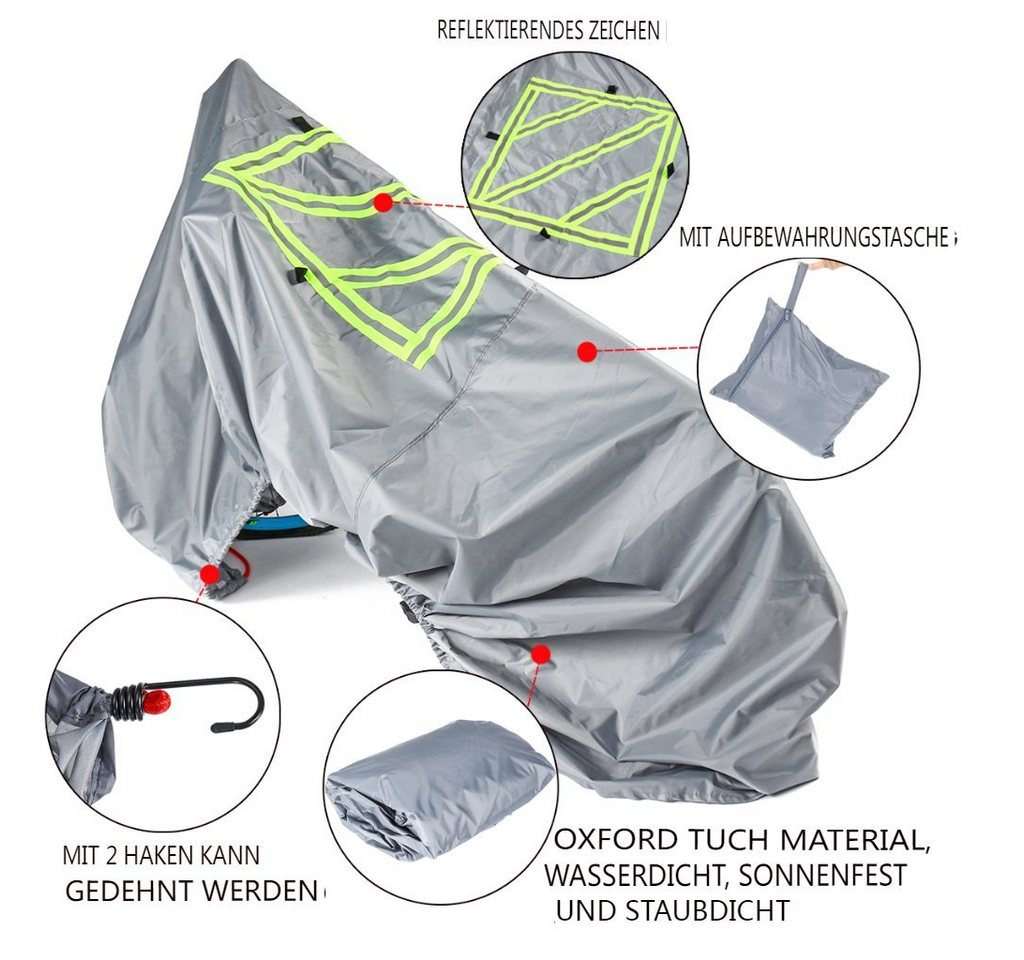 MECO Wohnwagenschutzhülle, Caravan Fahrradschutzhülle E-Bike Abdeckung wasserdicht Bild 5