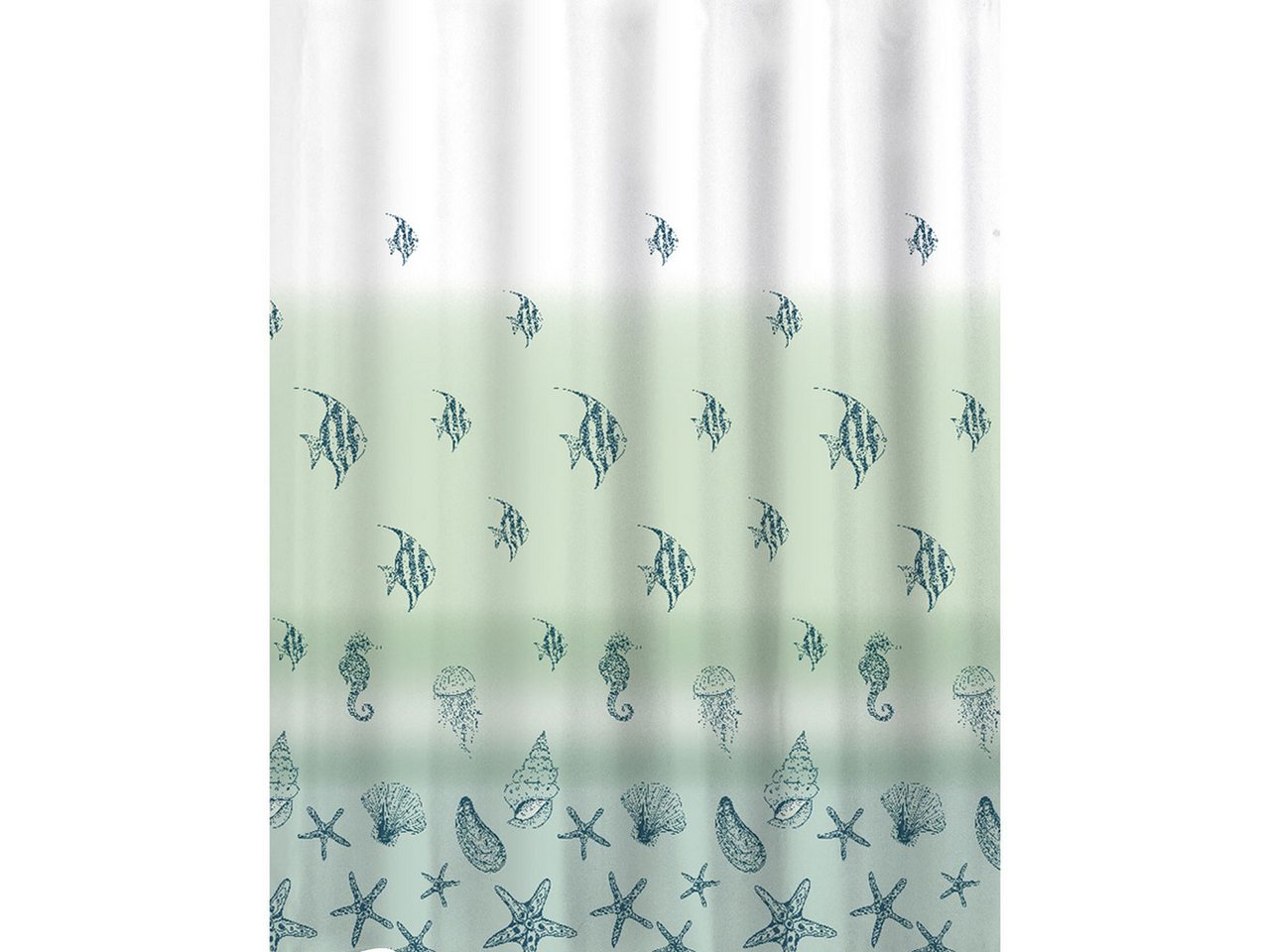 Euroshowers GmbH Duschvorhang Meereswelt Grün 180 × 200 cm Polyester mit 12 Ringen Breite 180 cm Bild 2