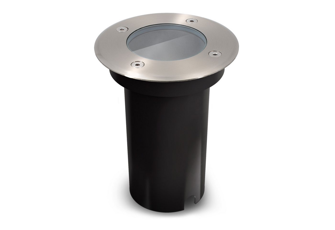 SSC-LUXon LED Gartenstrahler Bodeneinbauleuchte KALPA rund silber IP67 ohne Leuchtmittel, ohne Leuchtmittel