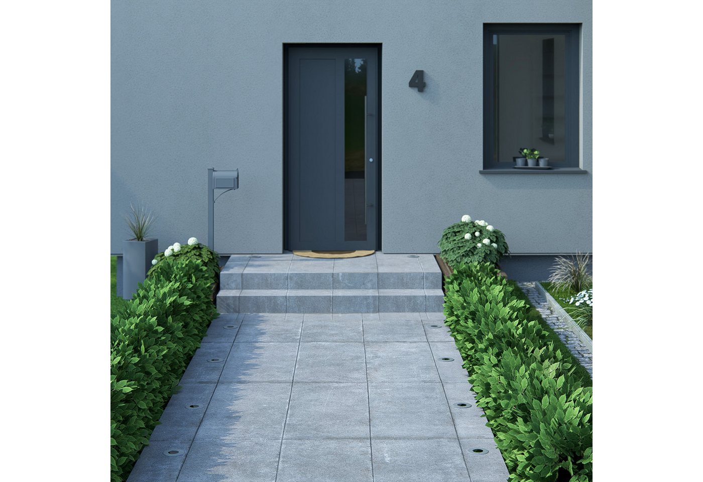 SSC-LUXon LED Gartenstrahler Bodeneinbauleuchte KALPA rund silber IP67 ohne Leuchtmittel, ohne Leuchtmittel Bild 5