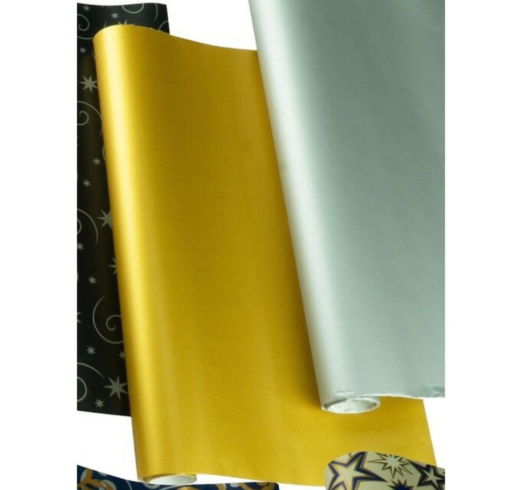 hrb Geschenkpapier HRB Geschenkpapier Weihnachten gold oder silber 1St., Viel Fläche für große Geschenkideen