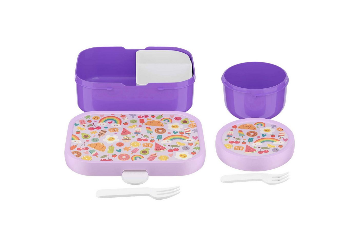 Mepal Lunchbox Campus (2025) Obst- und Bentobox 300 & 750 ml, Kunststoff, (2-tlg), Spülmaschinengeeignet Bild 2